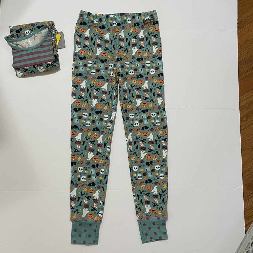 Matilda Jane Pajama Set HALLOWEEN FRIGHT NIGHT Girls Size 12 Purple Green NEW - Picture 8 of 12